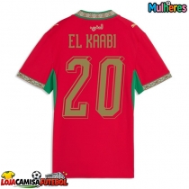 Camisa de Futebol Marrocos Ayoub El Kaabi #20 Equipamento Principal Mulheres Mundo 2026 Manga Curta